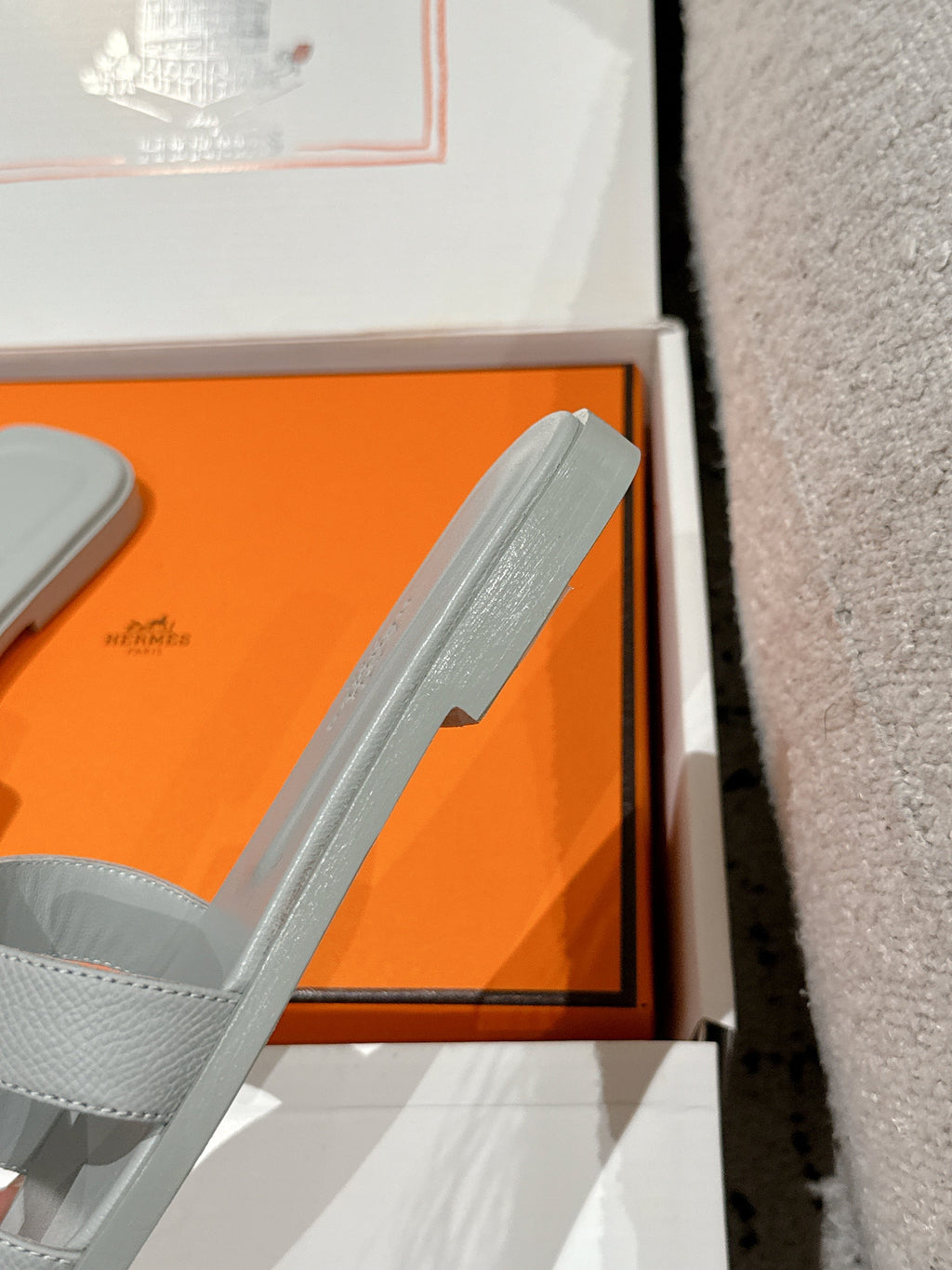 HM 25 Oran Sandal Grey Epsom