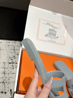 HM 25 Oran Sandal Dark Grey Epsom