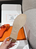 HM 25 Oran Sandal Orange Calfskin