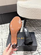 ALAIA Muller high-heeled black woven leather