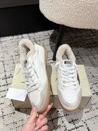 Golden Goose 2025 Star Sneaker White Black mix Leopard Wool Cowhide 500588