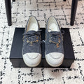 CC Cruise 25/26 Moccasins White Slate Blue Gray Suede