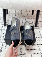 CC Cruise 25/26 Moccasins Black Slate Blue Gray Suede