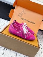 LV Sneakerina Sneaker Pink Suede Leather 616970