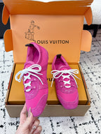 LV Sneakerina Sneaker Pink Suede Leather 616970