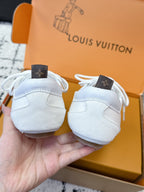 LV Sneakerina Sneaker White Suede Leather 616972