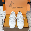 LV Sneakerina Sneaker White Suede Leather 616972