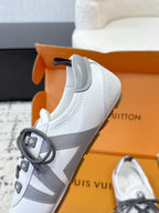 LV Sneakerina Sneaker Grey White Suede Leather 616975