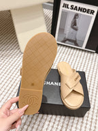 CC 26s Slip-on Sandals Beige Leather 721685