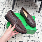 BV Silenzio Loafer Coffee Woven Leather 769991