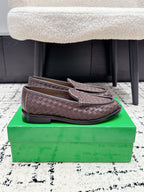 BV Silenzio Loafer Coffee Woven Leather 769991