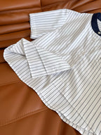 CC 25 Strped Shirt White Cotton