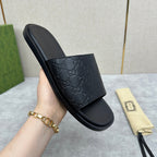 GG Men's slide black cowhide 542957