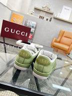 GG Men's Screener Sneaker Green Diamond Cowhide 559029