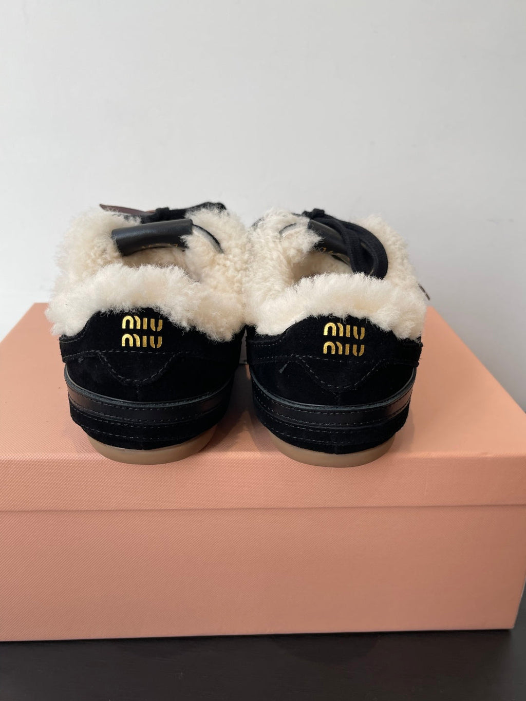 MiuMiu 25 sneaker black suede wool 521961