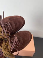 MiuMiu 25 sneaker dark brown suede 521963