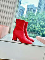 Miu Bootie Red Nappa Leather 506640