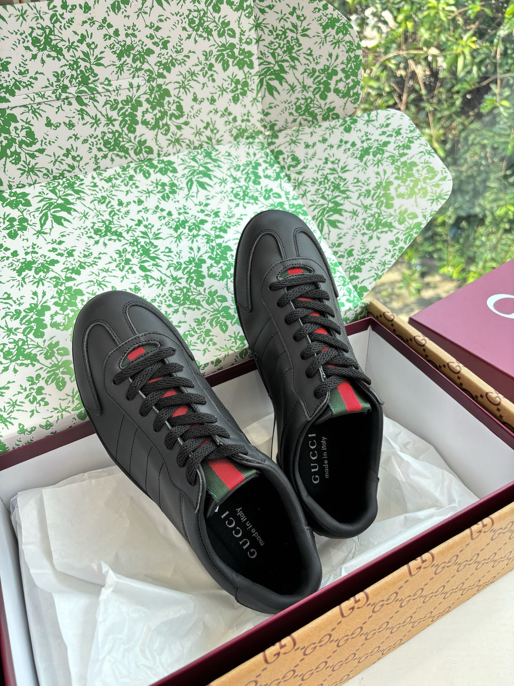 Gucci Shift Damensneaker Varianten Schwarzes Black Leder 506842