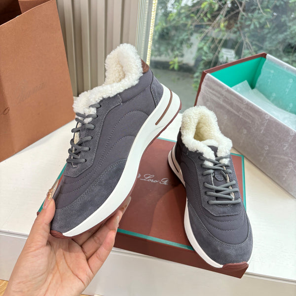LP Weekend Walk Sneaker Purple Gray Fur Suede 549518