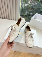 The Row 2025 Mary Jane Loafer White Cowhide 549359