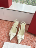 VT 26s Butterfly Slingback White Leather 604040