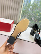 Très Vivier Mary Jane Pumps 8.5 cm Black Patent Leather