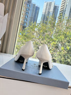 Prada G887 26s Slingback White Cowhide 604195