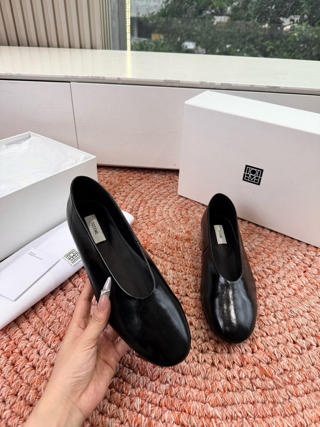 Totem Ballerinas Black Glossy Leather 760433