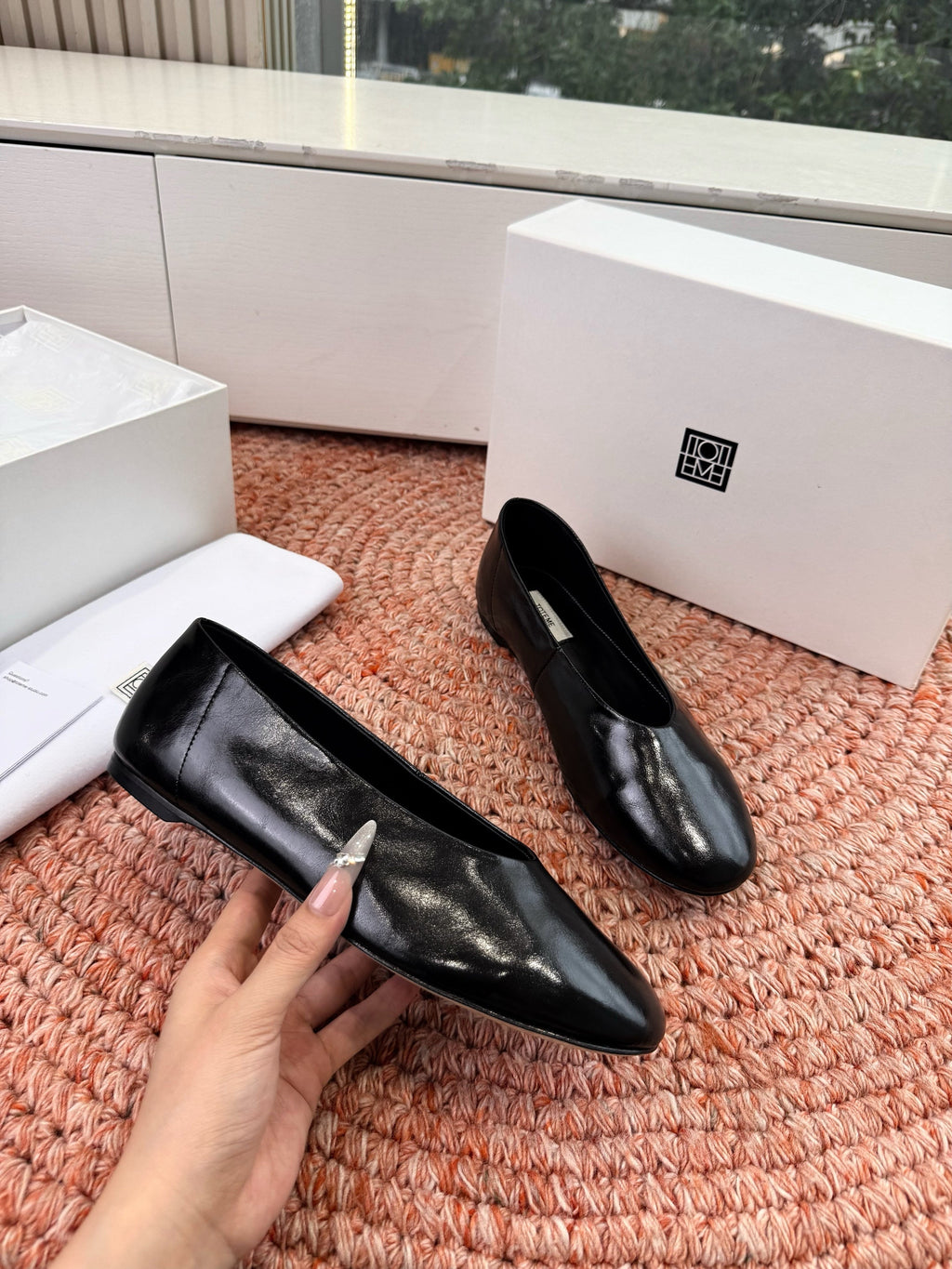 Totem Ballerinas Black Glossy Leather 760433
