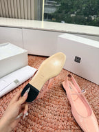 Totem Mary Jane Slingback Flat Light Pink Glossy Leather 760430