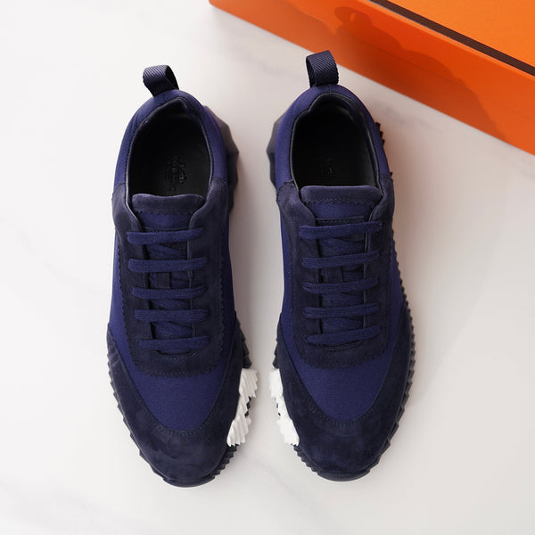 HM Men's Bouncing Sneaker Purple Fabric Suede 688611