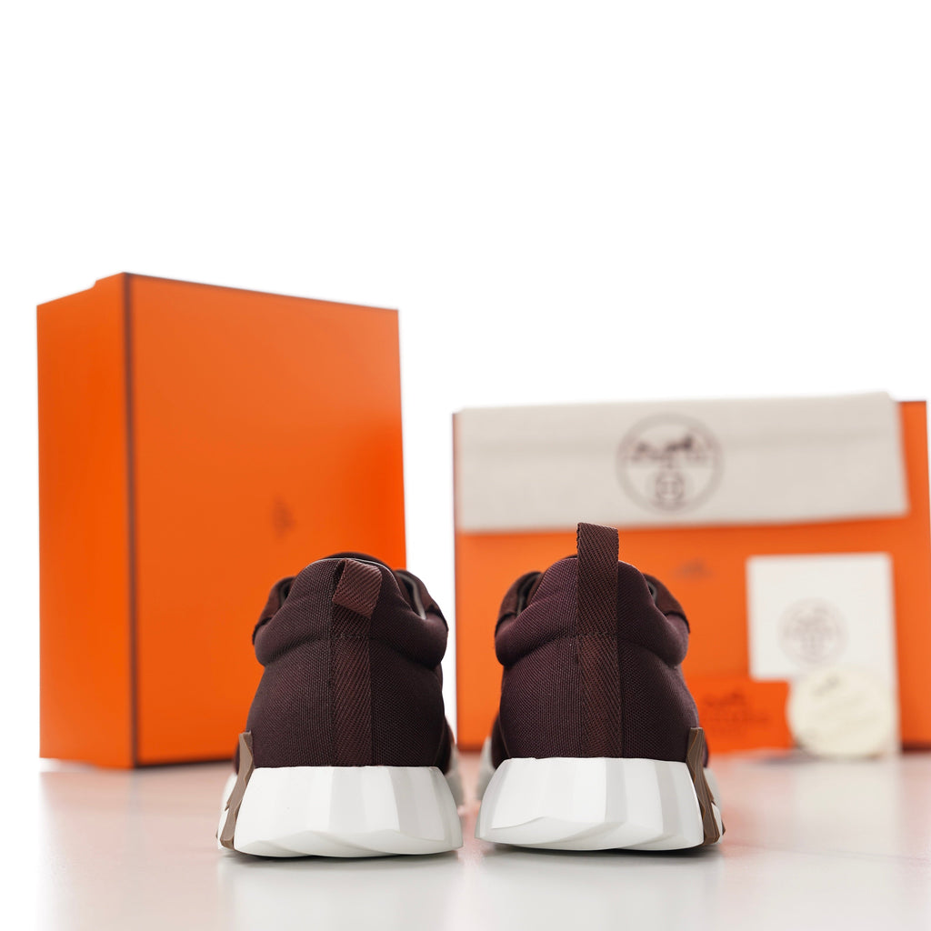 HM Men's Bouncing Sneaker Chocolate Fabric Suede 688615