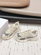 CD 26s Vibe Sneaker Taupe Grey Suede Denim 613748