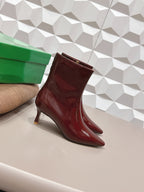 BV Sofia Ankle Boot 7cm Burgundy Lambskin 613291