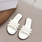CD 26s D-Club Slide Sandal White Calfskin 738248