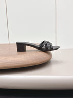 CD 26s D-Club Sandal 4.5cm Black Calfskin 738241