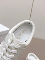 CD Dior Sliver Star Mule White Suede Leather 739310