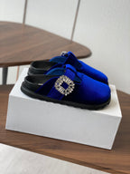 Viv 25 Slippers Blue Imported Flannel 350442