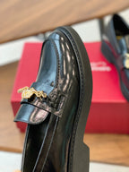 Viv 25 Thick-Soled Loafers Black Cowhide 350445