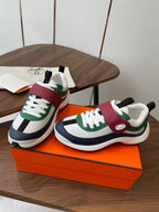 HM couple's sneakers white blue rubber material 477360