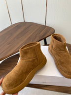 Loewe snow boots brown suede wool 477796