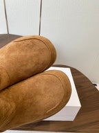 Loewe snow boots brown white suede wool 477800