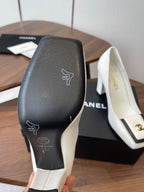 CC SS26 Mathieu Blazy Pumps 90mm White Sheepskin 529525