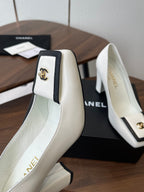 CC SS26 Mathieu Blazy Pumps 90mm White Sheepskin 529525