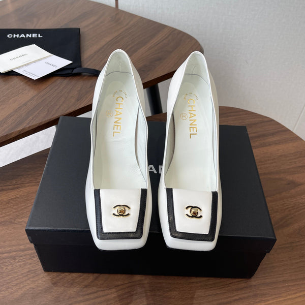 CC SS26 Mathieu Blazy Pumps 90mm White Sheepskin 529525