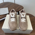 Brunello Runners With Shiny Details Light Taupe Suede 624482