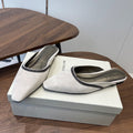 Brunello Monili-chain Mules White Suede 624506