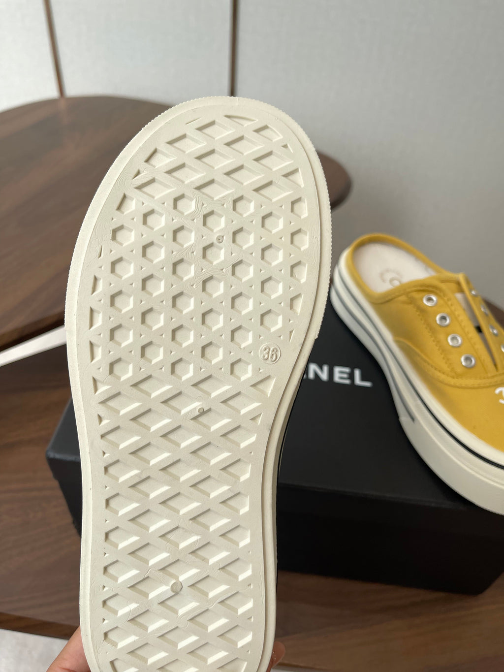 CC 26s Slip-On Platform Yellow Canvas 727467