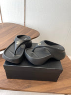 CC 26s Platform Flip-Flops Black Rubber 727520