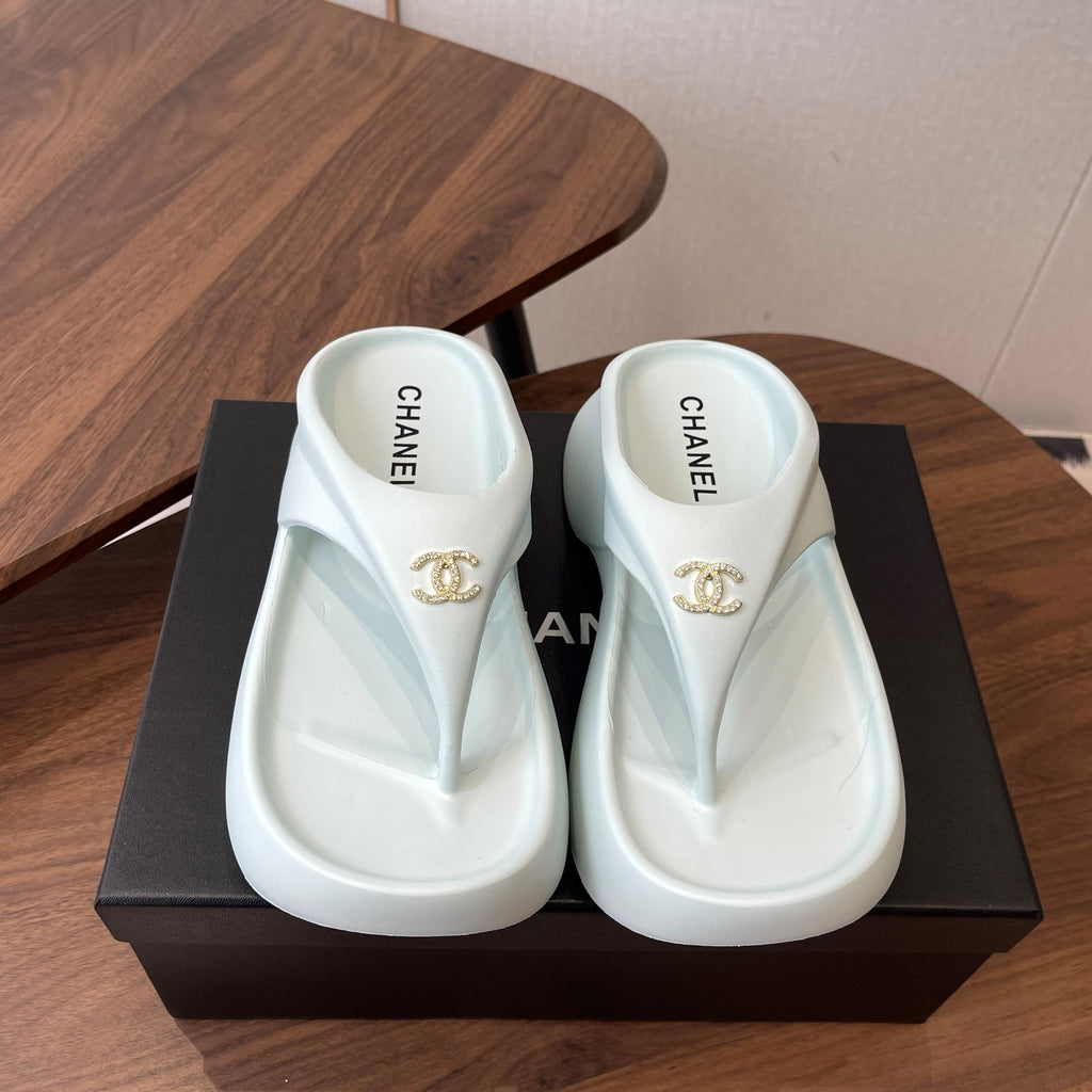 CC 26s Platform Flip-Flops Light Blue Rubber 727522